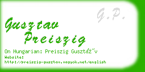 gusztav preiszig business card